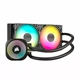 Corsair Nautilus 240 RS ARGB CPU-Flüssigkeitskühler – 240mm AIO – Geräuscharm – Direkter Mainboard-Anschluss – Intel LGA 1851/1700, AMD AM5/AM4 – 2X RS120 ARGB-Ventilatoren Inbegriffen – Schwarz