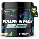 NEOSUPPS Prime Stack Lemon Candy, Trainings Supplement mit Creatin, Glutamin, Beta Alanin & Ashwagandha, Multi Aminosäuren Pulver, Unterstützung von Muskelaufbau, Regeneration & Leistungssteigerung