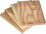 Weber kleine Räucherbretter aus Zedernholz/BBQ-Zubehör, Natürliche Räucherbretter, Süßliches Aroma mit milder Rauchintensität, 1,1 x 11 x 15 cm, 4 Stück