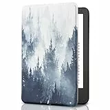 CoBak Kindle Hülle für 6' Neu Kindle 11. Generation, 2022/2024 e-Reader (Modell Nr.C2V2L3/RS23CV), Leichte Schutzhülle mit Auto Schlaf/Wach Funktion Smart Cover, Wald