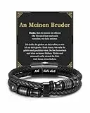 TOLOWOBK Ich Liebe Dich Geschenke für Männer An Meinen Mann Papa Sohn Bruder Lederarmband Herren Geflochten Gravur Armband Herren Leder Armbänder Ostern Vatertagsgeschenk Geburtstag Geschenk