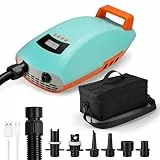 Swonder Seawolf SUP-Pumpe mit 9000mAh Akku, 2X Schnellere 20 PSI Elektrische Luftpumpe mit Doppelkolben, Zweistufen, Aktivem Kühlsystem für aufblasbares Paddleboard, Kajak