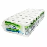 64 Rollen Vella Toilettenpapier, 3-lagig, Zellstoff weiß, 150 Blatt je Rolle