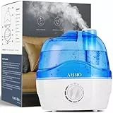 Luftbefeuchter, 2.2L Luftbefeuchter Schlafzimmer mit 360°Drehbare Düse, 28dB Leise, Auto Abschaltung und bis zu 24 Stunden, Leicht zu Reinigender, Humidifier für für ein Zimmer, Kinderzimmer Pflanzen
