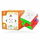 Cubelelo GAN Monster Go (v3) Magnetischer 3x3 Speedcube | Wabendesign für butterweiches & stabiles Drehen, einstellbare Spannung, Eckenschneiden | Ideales Puzzle-Spielzeug für Anfänger, Jungen