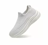 Bigzagger Slip on Sneaker Damen Herren Fußbogenstütze Orthopädische Schuhe Atmungsaktiv Leichte Schlupfschuhe Hände frei Slip in Turnschuhe Laufschuhe Sportschuhe(Rosa)
