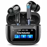 TIMU Bluetooth Kopfhörer mit Touchscreen, 2026 In Ear Kopfhörer Kabellos Bluetooth 5.4 mit ANC+ENC Noise Cancelling Mic, 50Std Tiefer Bass Ohrhörer mit 5 EQ-Modi, IP7 Wasserdicht.