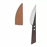 AUTHENTIC BLADES VAY, asiatisches Küchenmesser, Klinge aus Kohlenstoffstahl (20 cm Klinge mit Hülle)