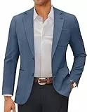 PJ PAUL JONES Sakkos für Herren Trachte Anzugjacke Sportlich Modern 2 Knöpfe Blazer Herren M Blau