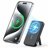Powerbank für Magsafe, Magnetische Power Bank 12000mAh mit PD 22.5W, Schnellladung Kabelloses Powerbank mit Typ-C-Eingang und Ausgang, LED-Anzeige für iPhone 17/16/15/14/13/12/Pro/Pro Max Serie