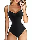 DOULAFASS Crisscross Rücken Badeanzug Damen Bauchweg V-Ausschnitt Sexy Badeanzüge Push up Bademode Swimming Suits