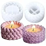 2 Stück Silikonformen Gießformen Kerzenhalter, Kerzen Silikonform, Kerzenformen Weihnachten, Gipsformen Epoxidharz Formen für Beton/Gips/Epoxidharz, Kerzen Blumentöpfe Teelichthalter