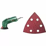 Bosch Deltaschleifer PDA 180 (im Karton) + 10tlg. Holz und Metall für Multifunktionswerkzeuge Starlock (Körnung 60/80/120/180/240)