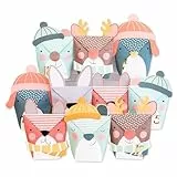 Papierdrachen Adventskalender 2025 – DIY Bastelset mit 24 Papiertüten - Wintertiere-Stanzteile – Pastellfarben – zum Befüllen u. Selbstgestalten – Weihnachten für Kinder