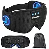 Schlafkopfhörer Schlafmaske,schlafkopfhörer bluetooth schlafmaske 3D-Augenmaske,Kabellose Augenmaske Waschbar HD-Stereo-Lautsprecher,für Nickerchen, Schlafen und Reisen,Seitenschläfe (schwarz)