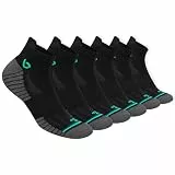 BAMBOS Sneaker Socken Ultraweich Bambus Herren Damen Kurz Sportsocken Laufsocken, 6 Paare (EU 38-42, Schwarz)