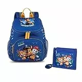 Paw Patrol Rucksack und Brustbeutel im Set für Kindergarten und Kita Kinderrucksack Fabrizio, 3-6 Jahre (Blau 2)