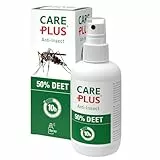 Care Plus Mückenspray DEET 50% 200ml - starkes Mückenschutz DEET 50% Spray für Urlaub und Fernreisen - langanhaltender Insektenschutz mit Mückenspray - bis zu 10 Stunden Schutz vor Mücken