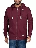riverso Sweatjacke Herren mit Kapuze Reißverschluss Regular Fit RIVNoah Kapuzenjacke Hoodie Kapuzenpullover Rot 4XL, Größe:4XL, Farbe:Port Red (15400)