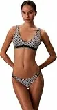 Calvin Klein Damen Bikinihose Brazilian Low Waist, Schwarz (20242 Icon Cotton Emblem W Black), S