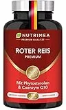 Roter Reis Premium Kapseln - 2,8 mg Monacolin K - Angereichert mit Coenzym Q10 & Phytosterolen aus der Pinie Lipophytol® - 90 Kapseln - Nutrimea