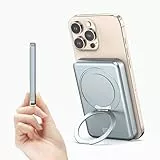 SOARAISE-Magnetische-Power-Bank-10000mAh - PD 20W USB C Schnellladung Wireless Powerbank, Kabellose Externe Handyakkus Kompatibel mit Phone 16/15/14/13/12 Pro/Pro Max (Silber)