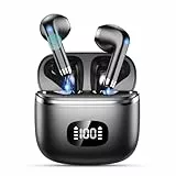 POMUIC Bluetooth Kopfhörer, Kopfhörer Kabellos Bluetooth 5.3 In Ear Kopfhörer mit 4 ENC Noise Cancelling Mic, 40H Spielzeit mit LED, IP7 Wasserdicht in Ear Ohrhörer für Arbeit Studium Sport, W23-H1