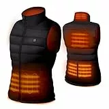 DR.PREPARE Beheizte Weste, Unisex, beheizte Weste, Bodywarmer Weste für Herren und Damen, USB-elektrische Jacke mit 3 Heizstufen, 6 Heizzonen, verstellbare Größe zum Wandern (Akku nicht im