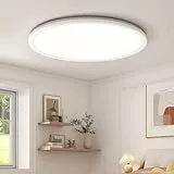 Aisutha Deckenlampe Rund 4500K,LED Deckenleuchte 18W,1800lm,IP54 Wasserdichte Badezimmer Lampe für Wohnzimmer Küche Schlafzimmer Flur Balkon,Ultra Dünn Led Lampen Deckenlampen Ø220*H25mm