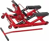 cartrend Motorradhebebühne, Motorradheber hydraulisch, bis 680 Kg belastbar, gummierte Trageflächen, einfache Bedienung