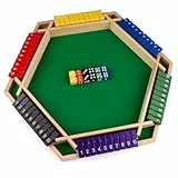Havnidy Shut The Box Brettspiele, hölzernes Tischspiel für 6 Spieler, Klassische Würfelspiele, Reisespiel, traditionelles hölzernes Mathematik-Würfelspiel für Kneipen, tolle Brettspiele für die ganze
