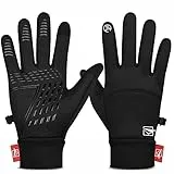 Yobenki Warme Handschuhe Herren Winterhandschuhe Fahrradhandschuhe Wasserabweisende Touchscreen Handschuhe Anti-Rutsch Laufhandschuhe für Männer Frauen zum Radfahren Wandern Klettern Outdoor