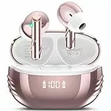 Conyat Neu KI Kopfhörer Übersetzer, 48 Std 3-in-1 Echtzeit Sprachübersetzer Kopfhörer 164 Sprachen/6 Modi mit App, Bluetooth 5.4 Übersetzer Kopfhorer mit ENC Mic für Studium/Reisen/Wirtschaft, Rosé