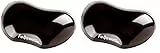 Fellowes Handballenauflage Crystals - Flexible Handgelenkauflage mit Gelfüllung - für Büro, Zuhause & Gaming - für Mauspad geeignet - schwarz (Packung mit 2)