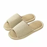 Bastwahl Hausschuhe Damen Herren Pantoffeln - Damen-Hausschuhe Atmungsaktiv Und Komfortabel Gästehausschuhe rutschfeste Hotelslipper Für Zu Hause Hotel Drinnen Slippers