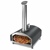 ACTIVA Pizzaofen Pellet Pizza Ofen Pelletofen Grill Grillofen zum Backen von Pizza, Holzkohle Pizzagrill