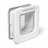 Cat Mate Elite Mikrochip-Katzenklappe mit Digitalem Timer & LCD-Anzeige (355) – Für Kleine bis Mittelgroße Katzen, Einfache Installation in UPVC-Türen, Glas und Holz, Weiß
