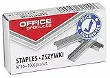 OFFICE PRODUCTS 18071019-19 Heftklammern 10/5, 1000 Stück, silbern