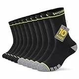 TUUHAW Arbeitssocken Herren 39-42 Work Socken Herren 39-42 Schwarz Sportsocken Lange Tennissocken Männer Socken Damen Funktionssocken Wandersocken Dicke Wintersocken Socks Men