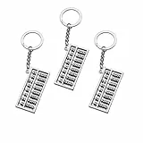GLEAVI 3er-Set Abakus-Schlüsselanhänger klein aus langlebigem Material, stilvoller Schlüsselring mit Schlüsseldekoration, kreatives Geschenk für Männer und Frauen
