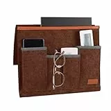 MiOYOOW Sofa Armlehnen Organizer, Sofa Aufbewahrungs Organizer aus Filz, Couch Fernbedienungshalter mit 5 Taschen für Tablet, Zeitschriften, Bücher, Fernbedienungen, Handy, Brille