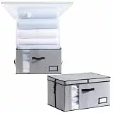 TAILI Vakuum Aufbewahrungsbeutel (1 Box + 1 Vakuumbeutel) 2 in 1 Design 53x38x30 cm Vakuumbeutel für Kleidung, Bettdecken, Bettwäsche Faltbar Unterbett Aufbewahrungsbox Platz Sparen, 1 Set