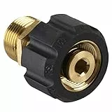 M MINGLE Hochdruckreiniger Kupplung, M22 15 mm Buchse für M22 14 mm ÜW Gun Schlauch, 4500 PSI, MEHRWEG