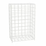 Relaxdays Papierkorb, 25 Liter, HxBxT: 35,5 x 28,5 x 19 cm, Büro & Arbeitszimmer, offen, Metall, Papiermülleimer, weiß