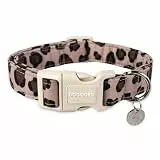 DOGWONG Hundehalsband, Hunde Halsband für Kleine Mittlere und Große Hundes, Komfort Gemustertes Hundehalsbänder Verstellbares, Leopard Hunde Kragen