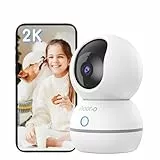Noorio 4MP Überwachungskamera für den Innenbereich, Nachtsicht, Baby Monitor, AI Personen-/Bewegungserkennung, EIN-klick-Anruf, 2-Wege-Audio für Babys/Haustiere, 2.4GHz WLAN CS201