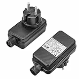 KUWUNG 2 Stück LED Netzteil 12V 2A, LED Lichterkette Netzteil Adapter, IP44 Wasserdicht AC Adapter Gartenbeleuchtung Netzadapter, EU Stecker Adapter für Weihnachtsbeleuchtung Lichternetz Lichterkette