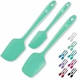 DI ORO Silikon Spatel Set - Gummi Küchenspatel zum Backen, Kochen & Mischen °C hitzebeständig & BPA-frei Silikonschaber Spatel für Antihaft-Kochgeschirr - Spülmaschinenfest (3 Stück, Minze)
