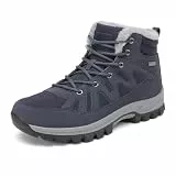 FLARUT Herren Winterstiefel Warm Gefüttert Wanderstiefel Schneestiefel Trekking Stiefel Schuhe Winterschuhe Wanderschuhe Schneeschuhe Outdoor(Blau,44)