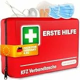 PURAHELP® Erste Hilfe Set Auto [DIN 13164] - Verbandstasche fürs PKW StVO Konform für 2025 - KFZ Verbandskasten & Sanikasten - Kompaktes Notfallset für Fahrzeuge - Auto Verbandsset nach aktueller Norm